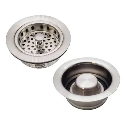 Post-Style Kitchen Strainer With Disposal Flange In Stainless Steel Post-Style Kitchen Strainer With Disposal Flange In Stainless Steel
