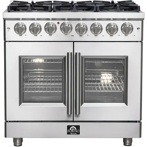 Massimo 36 Inch Dual Fuel Range Stainless Steel, 6 Burners Massimo 36 Inch Dual Fuel Range Stainless Steel, 6 Burners