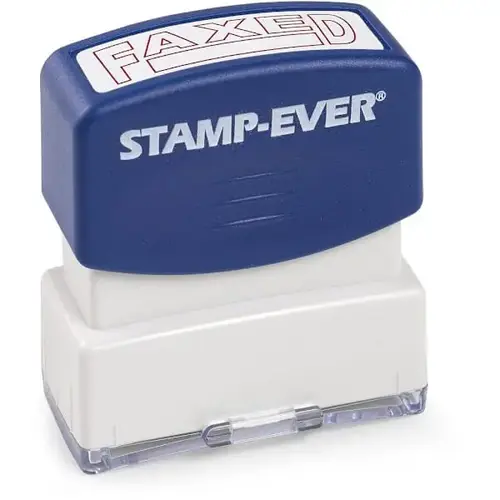 Self-Inking "Faxed" Stamp 1.69" X 0.56" 50000 Impressions Red Ink