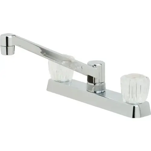 Non-Metallic Kitchen Faucet Chrome Two Handle With Spray Non-Metallic Kitchen Faucet Chrome Two Handle With Spray