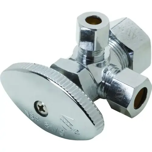 Multi-Turn Dual Angle Stop Valve 1/2x3/8x1/4" Comp