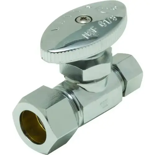 Multi-Turn Straight Stop Valve 1/2" Comp X 3/8" Comp Multi-Turn Straight Stop Valve 1/2" Comp X 3/8" Comp