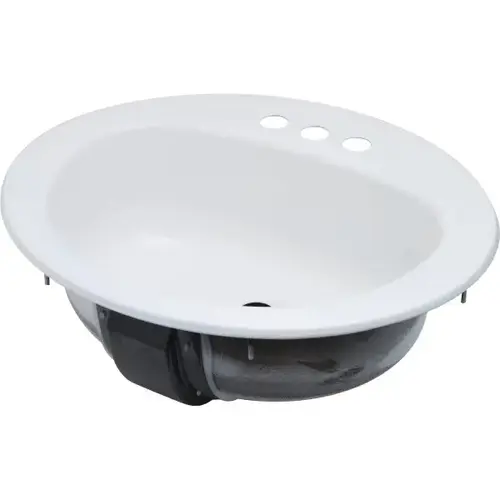 Oval Bathroom Sink (White) - pack of 6 Oval Bathroom Sink (White) - pack of 6