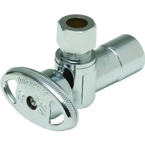 Quarter-Turn Angle Stop Valve 1/2" Sweat X 3/8" Comp