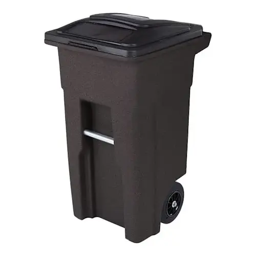32 Gallon Heavy-Duty 2-Wheel Trash Can (Brownstone) 32 Gallon Heavy-Duty 2-Wheel Trash Can (Brownstone)