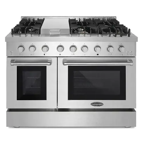 48" Lumin Collection 6.7 Cu Ft Double Oven Dual Fuel Range Ss