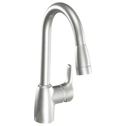Baystone Pull-Out / Pull Down Kitchen Faucet, 1.5 Gpm, Classic Stainless Steel, 1 Handle