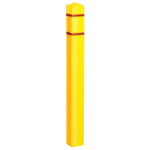 Bollard Post Sleeve, 4-1/2" Square Reflective Bollard Post Sleeve, 4-1/2" Square Reflective