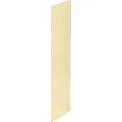 4 X 16 In Solid Brass Door Push Plate (Brass) 4 X 16 In Solid Brass Door Push Plate (Brass)