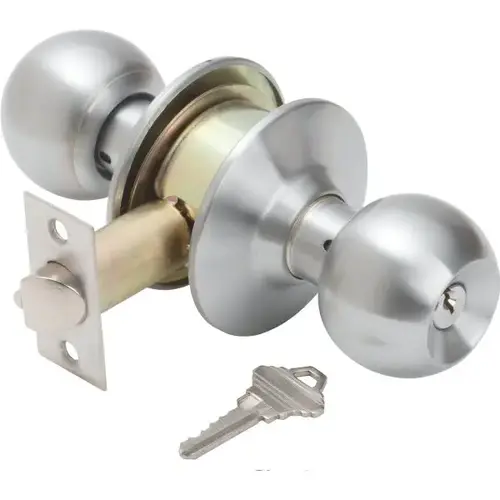 913708 Radcliff Entry Knob, 2.75" Backset, Grade 2, Satin Chrome 913708 Radcliff Entry Knob, 2.75" Backset, Grade 2, Satin Chrome