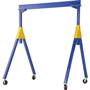 Vestil FHSN-2-20 2000 Lb Capacity Blue Steel Fixed Height Knockdown Gantry Crane 10 ft