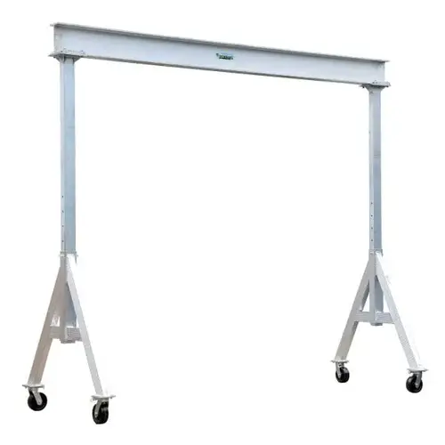 6000 Lb Capacity Silver Aluminum Adjustable Height Gantry Crane 8 ft X 8 ft