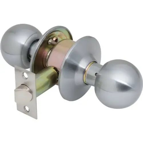 913701 Radcliff Passage Knob, 2.75" Backset, Grade 2, Satin Chrome