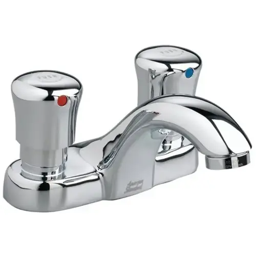 Metering Faucet, 0.5 Gpm, 2.125" Spout, 4" Center, Polished Chrome Metering Faucet, 0.5 Gpm, 2.125" Spout, 4" Center, Polished Chrome