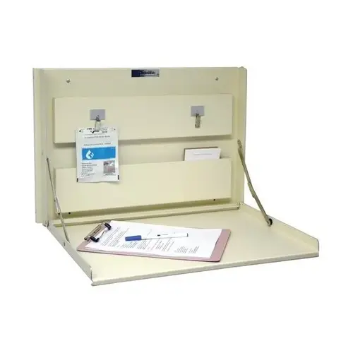 Standard Wall Desk Beige Powder-Coated Steel