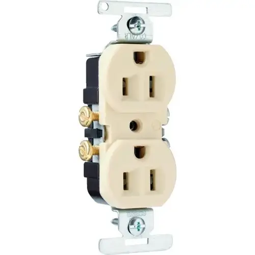 15 Amp Double Pole Duplex Co/Alr Standard Outlet (Ivory)