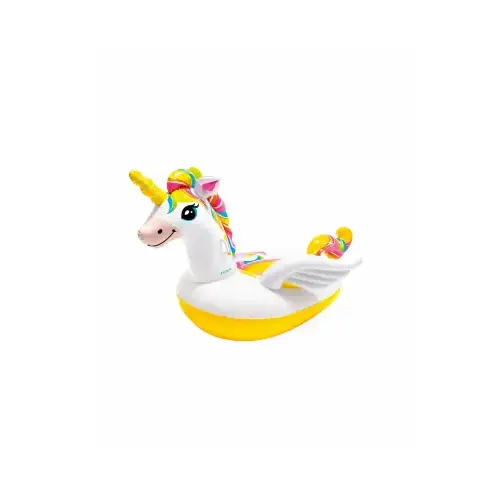 Unicorn Ride-on Pool Float 79" X 55" X 38" White