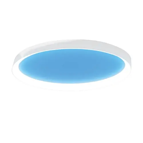 FEIT Vista 24" Oval Flush Artificial Skylight LED Fixture, White, Package Of 2
