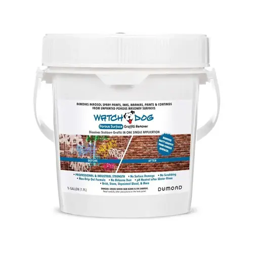 Dumond Chemical Watch Dog Graffiti Remover, Porous Surface, 1/2 Gal, Case Of 2 White Dumond Chemical Watch Dog Graffiti Remover, Porous Surface, 1/2 Gal, Case Of 2 White