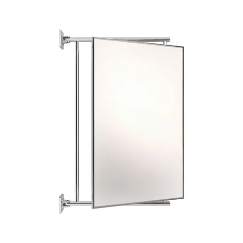 14" W x 22" H Pivot-N-Vue Double Hinged Mirror Rectangular Polished Chrome