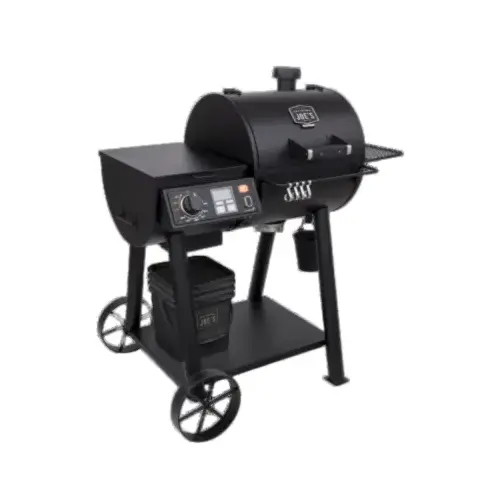 Rider 600 Compact Pellet Grill, 617 Sq. In. Cooking Area Black