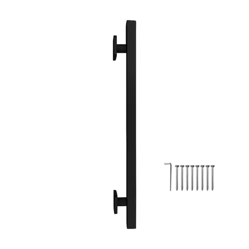 Straight Square Grab Bar, 25-1/2" Length, 18" Mounting Center To Center, Matte Black Finish