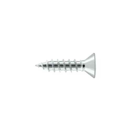 #9, 3/4" Length Flat Head Self Tapping Wood Screw Steel Chrome #9, 3/4" Length Flat Head Self Tapping Wood Screw Steel Chrome