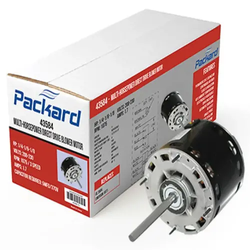 Packard 5-5/8 1/2, 1/3, 1/4, 1/5, 1/6 Horse Power 115 Volt Direct Drive Blower Motor