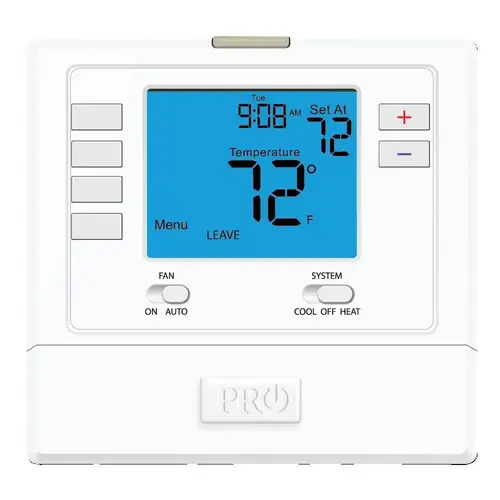 Pro1 Programmable Thermostat 1ht 1cl 24volt Battery White Pro1 Programmable Thermostat 1ht 1cl 24volt Battery White