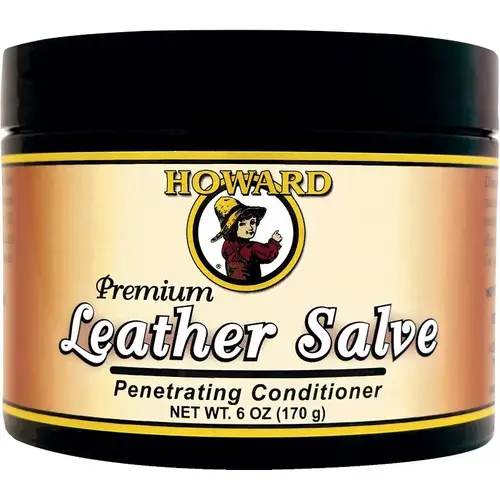 Howard Leather Salve, Paste, Brown/Yellow, Orange, 6 oz Howard Leather Salve, Paste, Brown/Yellow, Orange, 6 oz