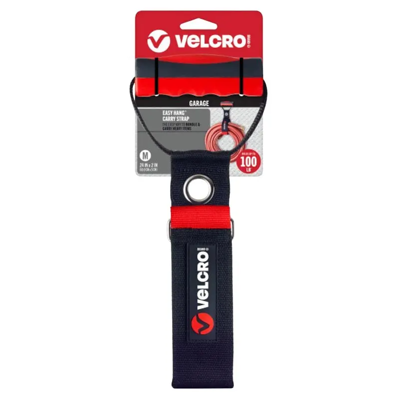 VELCRO Brand EASY HANG Medium-Size Heavy-Duty Carry Strap 2 in W Nylon Black 100 lb VEL-30896-USA