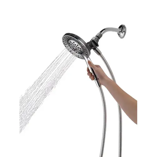 Peerless 2-in-1 Combo Shower Head, 1.75 gpm, 4-Spray Function, Chrome, 60 in L Hose, 5-15/16 in Dia Peerless 2-in-1 Combo Shower Head, 1.75 gpm, 4-Spray Function, Chrome, 60 in L Hose, 5-15/16 in Dia