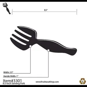 Fineline 3301-BK Serving Fork 8.5 IN PS Black Individually Wrapped - pack of 144