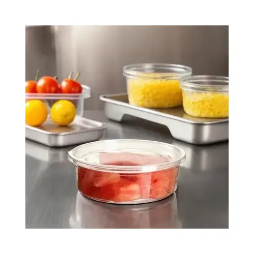 Deli Container Base 8 OZ PLA Clear Round - pack of 500 Deli Container Base 8 OZ PLA Clear Round - pack of 500