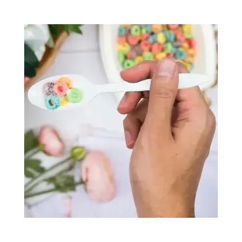 Dart Style Setter Teaspoon 6 IN PP White Medium Weight - pack of 1000