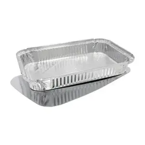 Pactiv Corporation Y7021WP Take-Out Container Base & Lid Combo With Plastic Dome Lid Aluminum OPS Clear Silver Oblong - pack of 60