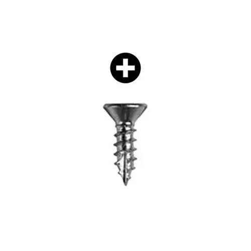 #6 x 1/2" Flat Head Hinge and Drawer Slide Installation Screw Phillips Drive - Type 17 Auger Point Coarse Thread Zinc, - 1000/Box #6 x 1/2" Flat Head Hinge and Drawer Slide Installation Screw Phillips Drive - Type 17 Auger Point Coarse Thread Zinc, - 1000/Box