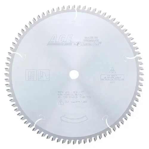 Non-Ferrous Metal, Thin Aluminum Sawblade A.G.E Series, 10" dia x 80T, Carbide Tipped Non-Ferrous Metal, Thin Aluminum Sawblade A.G.E Series, 10" dia x 80T, Carbide Tipped