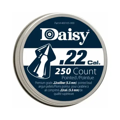 Precision Max .22 Caliber Pointed Pellets, 250-Ct. Tin - pack of 12 Precision Max .22 Caliber Pointed Pellets, 250-Ct. Tin - pack of 12
