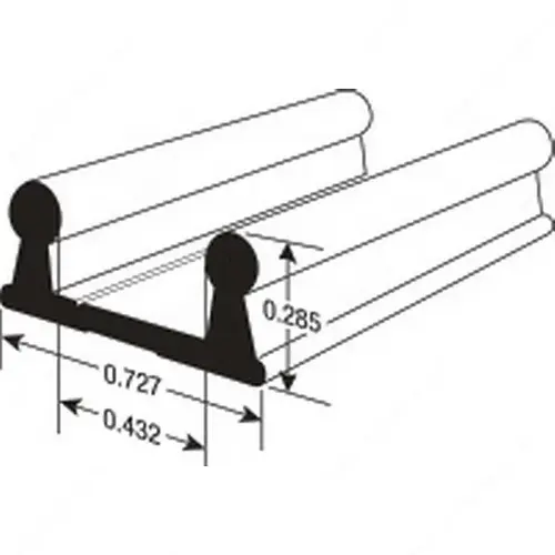 Double Bottom Running Track Satin Aluminum Double Bottom Running Track Satin Aluminum