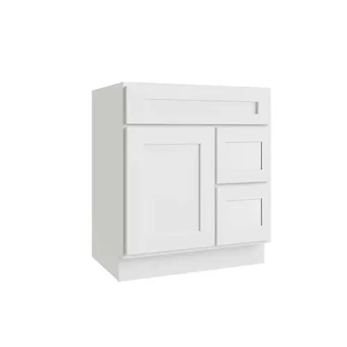 Luxor 2-Door Vanity Cabinet, 5-Pc, 24"Wx34.5"Hx21"D Shaker White
