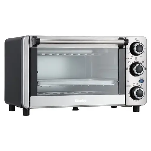 0.4 Cu Ft/12l 4 Slice Countertop Toaster Oven In Stainless Steel