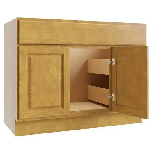 Luxor 2-Door Vanity Cabinet, 42"Wx34.5"Hx21"D, Shaker White