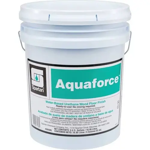 Aquaforce 5 Gal. Water-Based Urenthan Wood Floor Finish High Gloss Aquaforce 5 Gal. Water-Based Urenthan Wood Floor Finish High Gloss