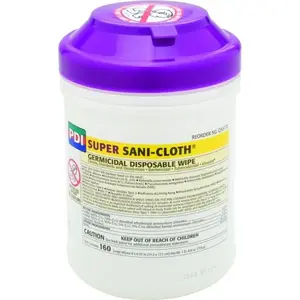 Sani-Cloth PDI Q55172 Super Disinfecting Wipes, Large