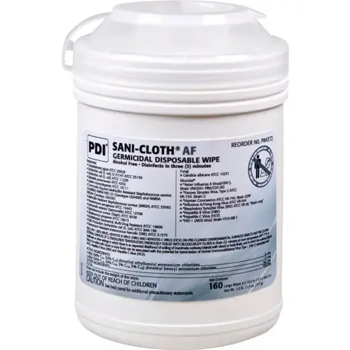 Af Germicidal Disinfecting Wipes 160 Count 6-3/4hx6"W Sheet