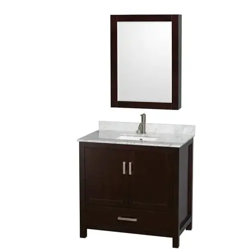 Sheffield Espresso Single Bathroom Vanity 36" With Medicine Cabinet (Mirror Included)