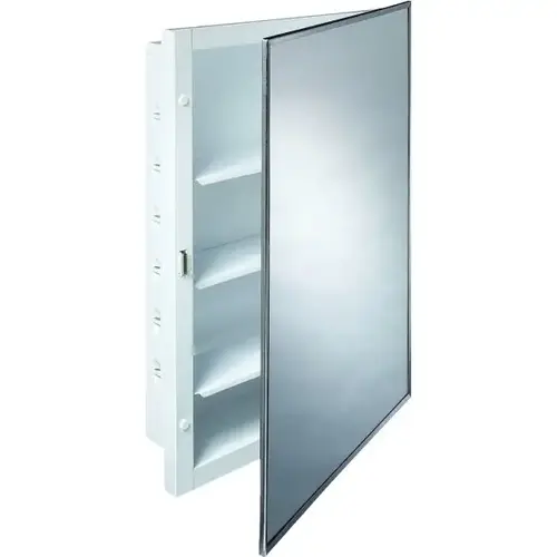 16w X 22"H Recessed Mirror Medicine Cabinet White 16w X 22"H Recessed Mirror Medicine Cabinet White