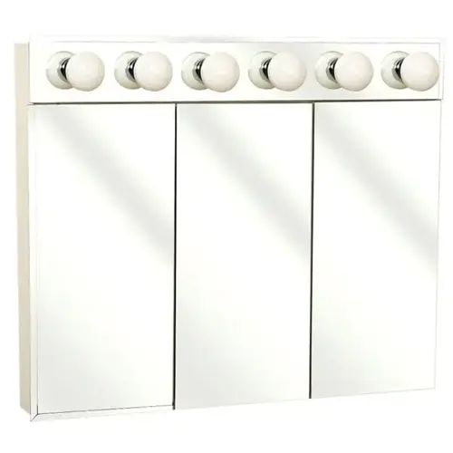 36w X 30"H 6 Light Surface Mount Bevel Mirror Triview Mirrors Silver 36w X 30"H 6 Light Surface Mount Bevel Mirror Triview Mirrors Silver