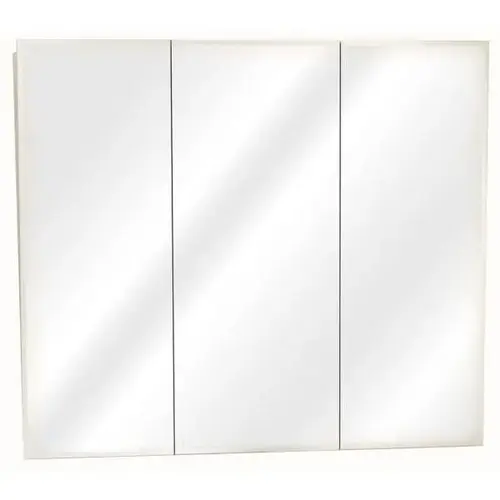 Zenith 48 W X 30 In H Surface-Mount Tri-View Bevel Mirror Medicine Cabinet White Zenith 48 W X 30 In H Surface-Mount Tri-View Bevel Mirror Medicine Cabinet White
